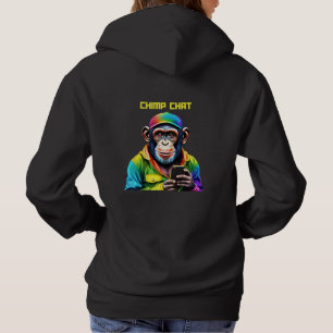 Chimp Chat-Chimpansee met een telefoon- Hoodie