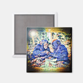 Chimp & Gorilla Cooperation 01 Magneet (Voorkant / Achterkant)