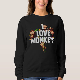 Chimp Ik hou van apen Chimpansee Aap Trui