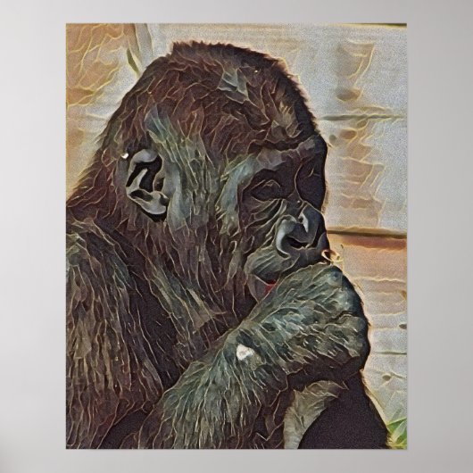 CHIMP-KUNST POSTER (Voorkant)