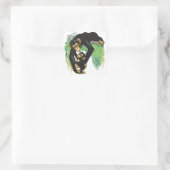chimp met baby vierkante sticker (Tas)