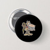 chimp met beugels ronde button 5,7 cm (Voorkant /achterkant)