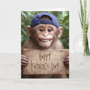 Chimp met Vaderdagbord Kaart