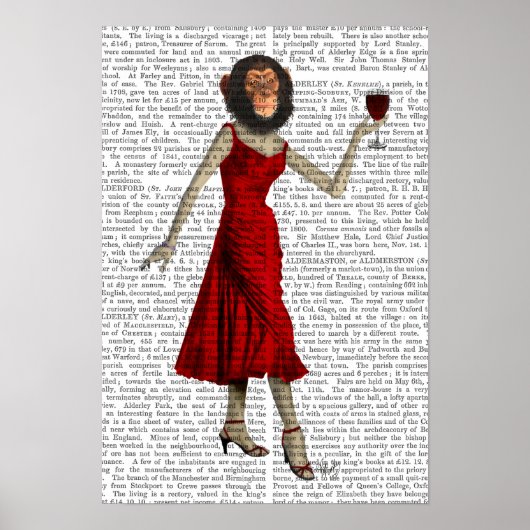 Chimp met wijn poster (Voorkant)