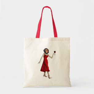 Chimp met wijn tote bag