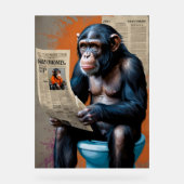 Chimp Pourcentage sur le trône" - Unique Animal Ar (Recto)