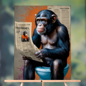 Chimp Pourcentage sur le trône" - Unique Animal Ar (Neutre)