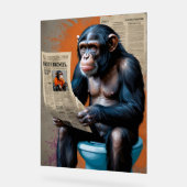 Chimp Pourcentage sur le trône" - Unique Animal Ar (Angle)