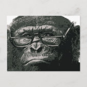 Chimp Reading Briefkaart (Voorkant)