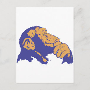 Chimp Thinking Briefkaart