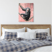 Chimpansee 001 canvas afdruk (Insitu (Slaapkamer))