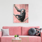 Chimpansee 001 canvas afdruk (Insitu (Woonkamer))