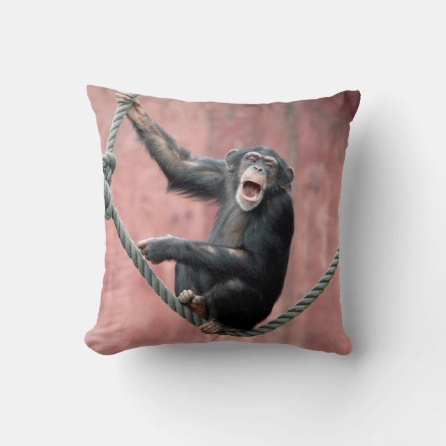 Chimpansee 001 kussen (Voorkant)