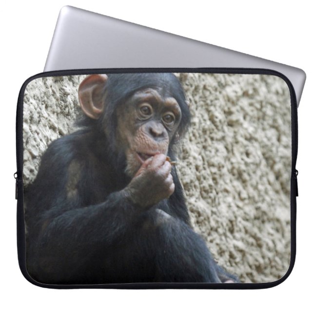 Chimpansee 013 laptop sleeve (Voorkant)