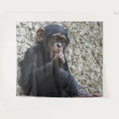Chimpansee 013 wandkleed (Voorkant (horizontaal))