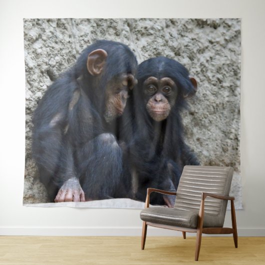 Chimpansee 022 wandkleed (In Situ (horizontaal))