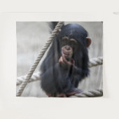 Chimpansee 030 wandkleed (Voorkant (horizontaal))