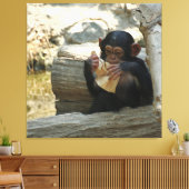 Chimpansee_2015_0101 Canvas Afdruk (Insitu (Woonkamer))