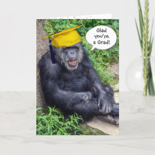 Chimpansee Afstuderen met Gold Pet Kaart