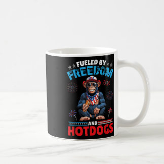 Chimpansee America gevoed door vrijheid en hotdogs Koffiemok