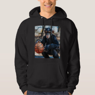 Chimpansee Basketbal Aap Grappig Graphic Hoodie