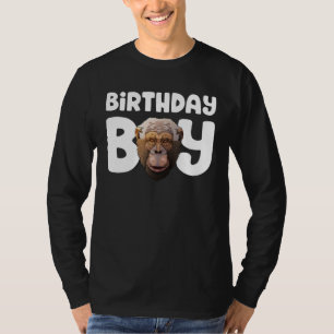 Chimpansee Birthday Boy Party Kinder Boys Chimpans T-shirt