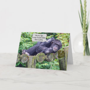 Chimpansee Birthday Humor Kaart