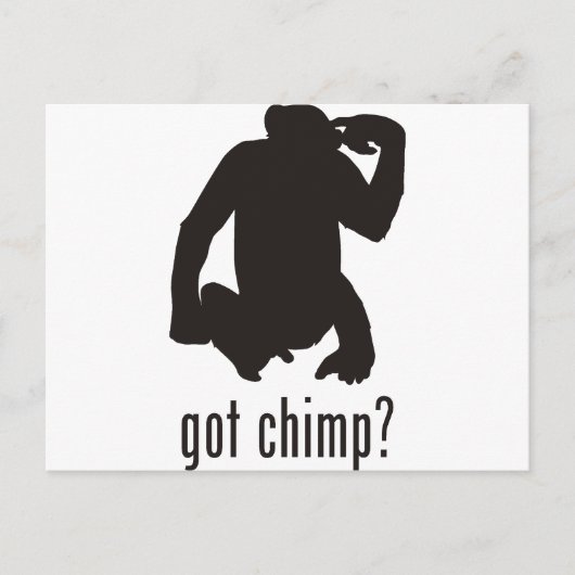 Chimpansee Briefkaart (Voorkant)