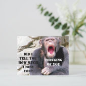 Chimpansee_ Briefkaart (Staand voorkant)