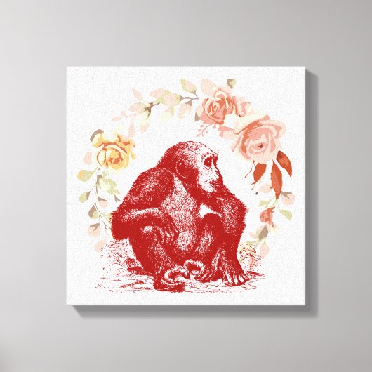 chimpansee canvas afdruk (Voorkant)