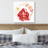 chimpansee canvas afdruk (Insitu (Slaapkamer))