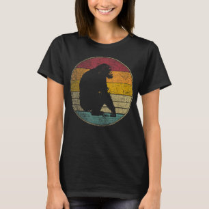 Chimpansee Chimp Grappige Retro Stijl 70s 80s T-shirt