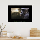 Chimpansee Conservation Wildlife Art Poster (Keuken)
