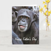 Chimpansee foto Happy Vaderdag Kaart (Gele Bloem)