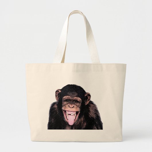Chimpansee Grote Tote Bag (Voorkant)