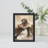 Chimpansee in de stad briefkaart (Staand voorkant)