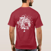 Chimpansee in White Splash T-shirt (Achterkant)
