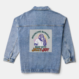 Chimpansee is een goede luisteraar denim jacket