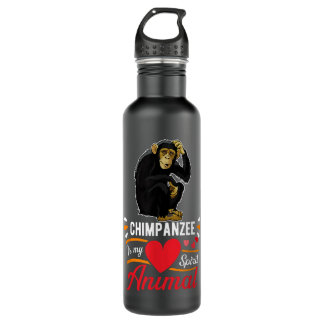 Chimpansee is mijn Spirit Animal Love Cute Chimpan Waterfles