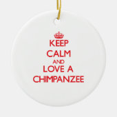 Chimpansee Keramisch Ornament (Voorkant)