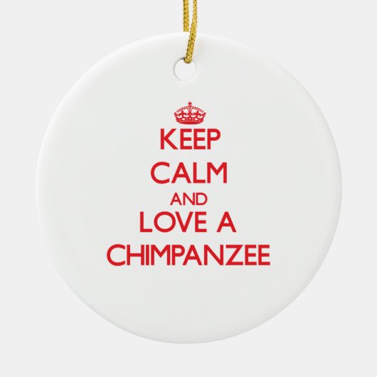 Chimpansee Keramisch Ornament (Voorkant)