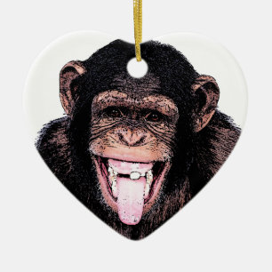 Chimpansee Keramisch Ornament