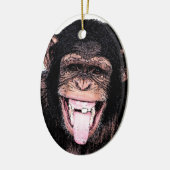 Chimpansee Keramisch Ornament (Links)