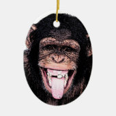 Chimpansee Keramisch Ornament (Voorkant)
