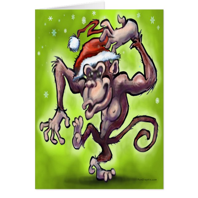 Chimpansee Kerstmis (Voorkant)