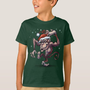 Chimpansee Kerstmis T-shirt