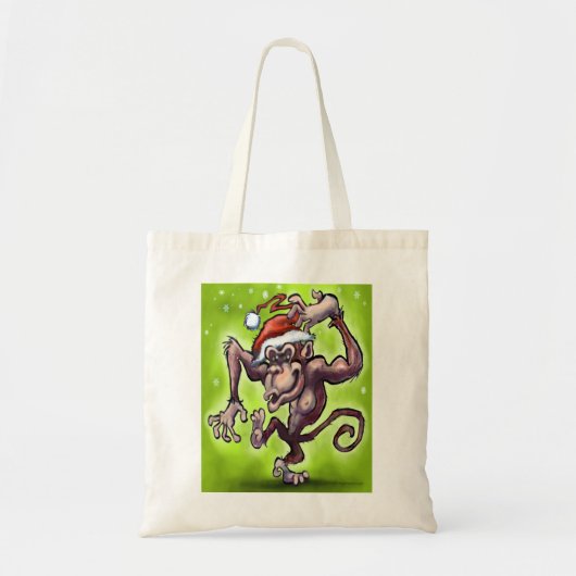 Chimpansee Kerstmis Tote Bag (Voorkant)