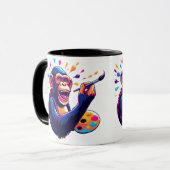 Chimpansee koffiemok mok (Voorkant links)