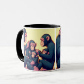 Chimpansee koffiemok mok (Voorkant links)