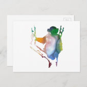 chimpansee-kunst briefkaart (Voorkant / Achterkant)